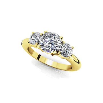 Brilliant Cut Round Diamond 3 Stone Ring