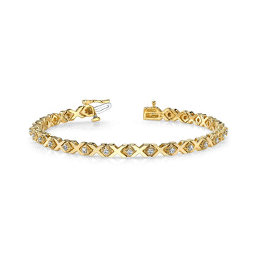 Illusion X And Diamond Bracelet