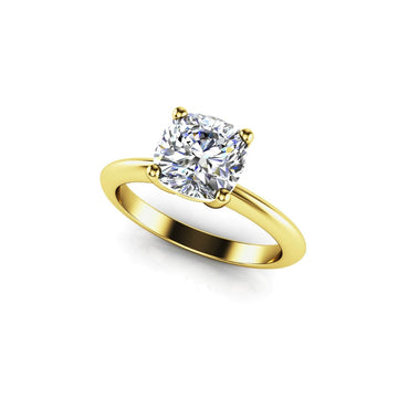 Captivating Cushion Cut Solitaire Engagement Ring