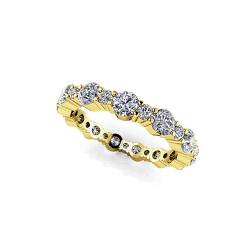 Alternating Diamond Eternity Rings