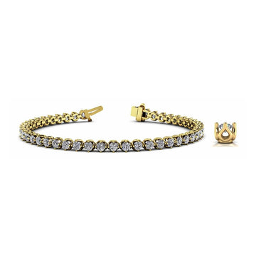Floral Blossom Diamond Tennis Bracelet