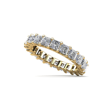 Princess Cut U Shape Eternity Ring