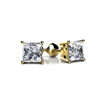 Princess Cut Diamond Stud Earrings