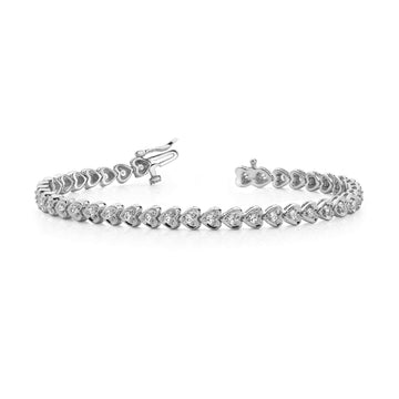 Heart Link Diamond Bracelet