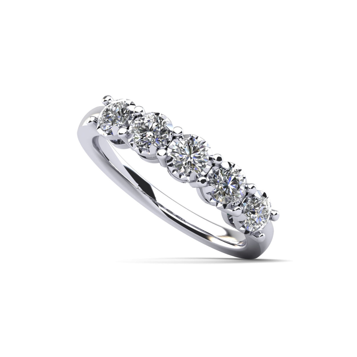 Diamond Crown Anniversary Ring
