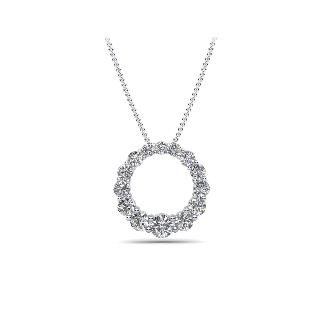 Graduated Brilliant Diamond Pendant