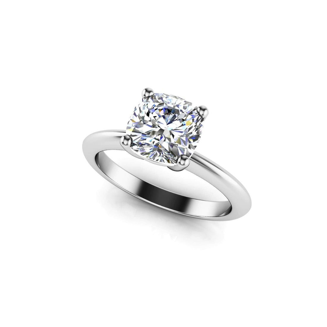 Captivating Cushion Cut Solitaire Engagement Ring
