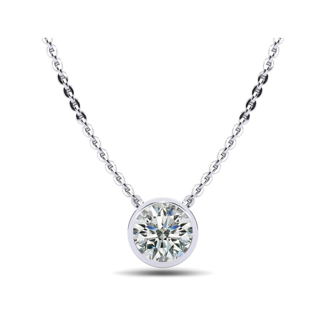 Solitaire Brilliant Round Diamond Pendant