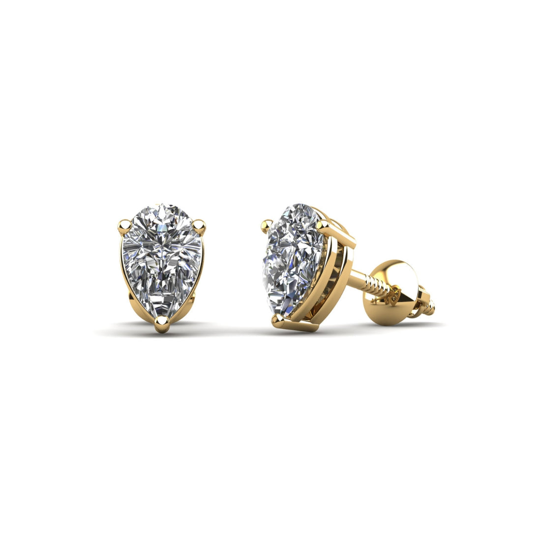 Radiant Romance Pear Shaped Stud Earrings