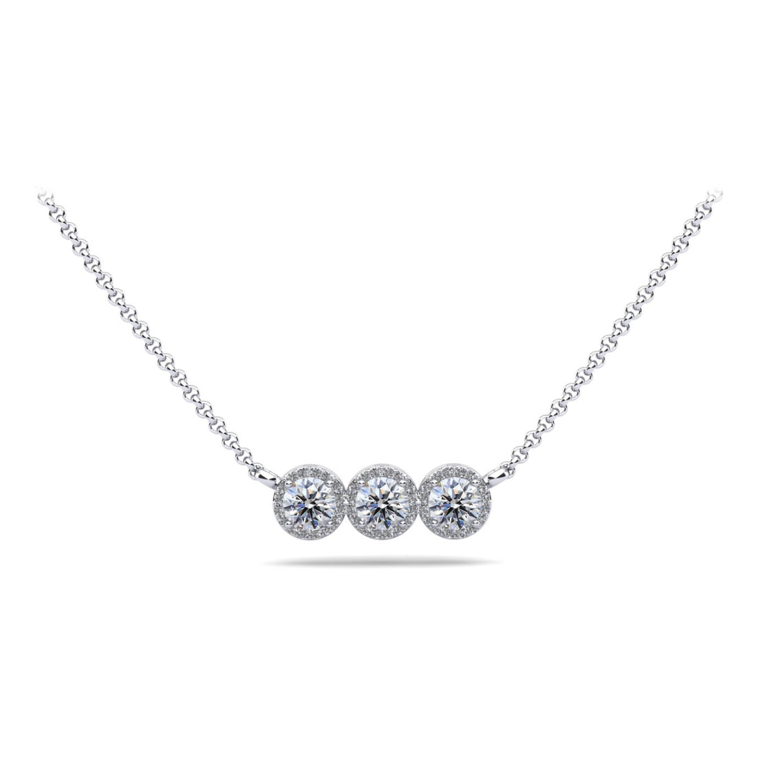 Triple Brilliance Diamond Necklace