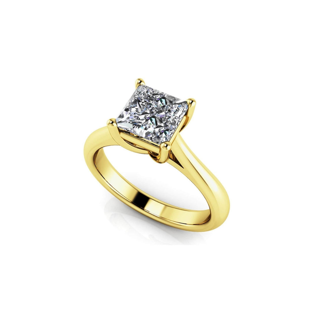 Princess Cut Solitaire Diamond Engagement Ring