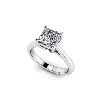 Princess Cut Solitaire Diamond Engagement Ring
