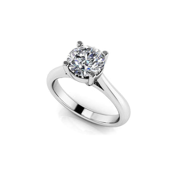 Classic Four Prong Round Cut Solitaire Ring