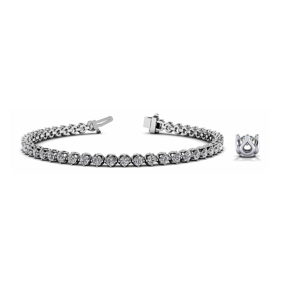 Floral Blossom Diamond Tennis Bracelet