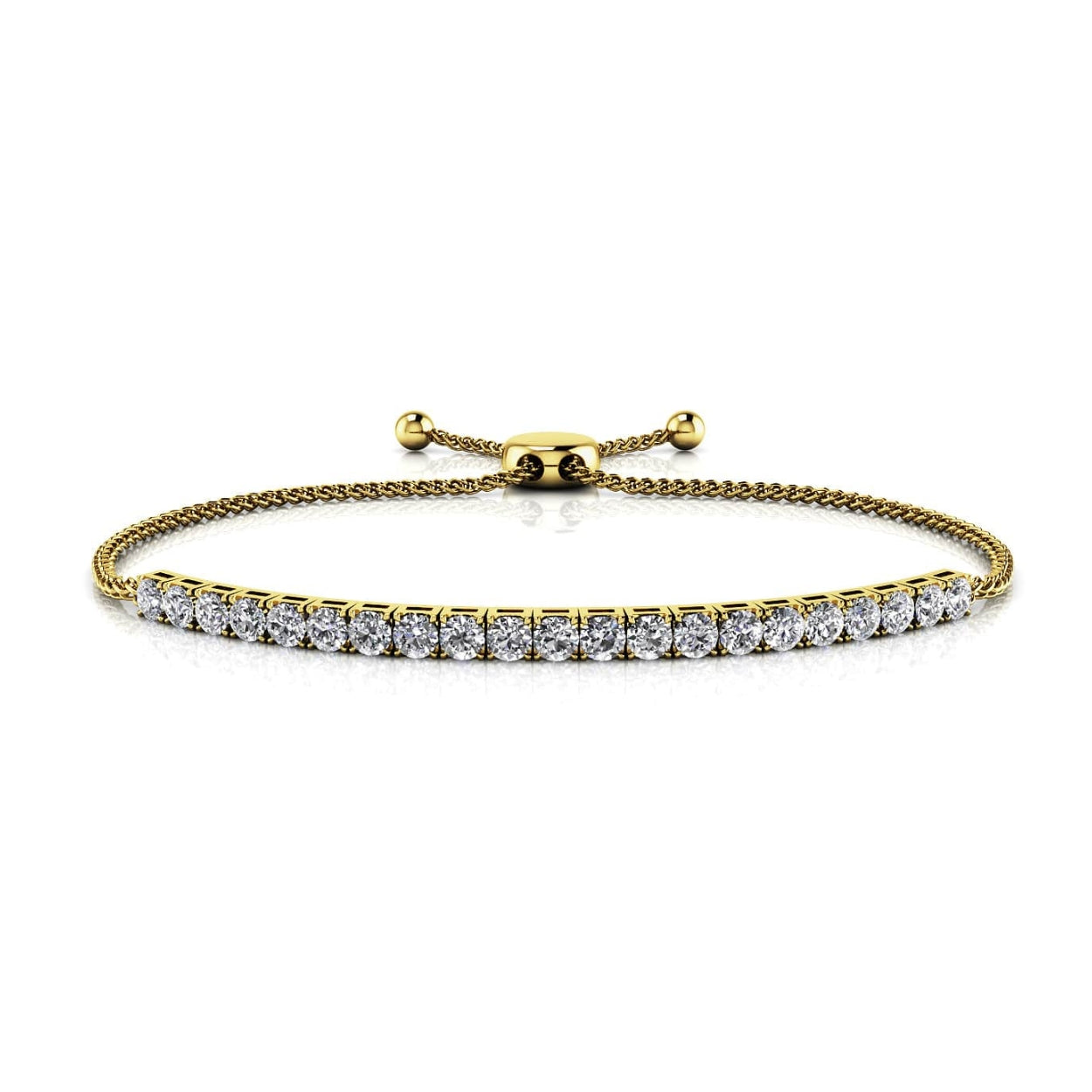 Classic 4 Prong Adjustable Diamond Bracelet