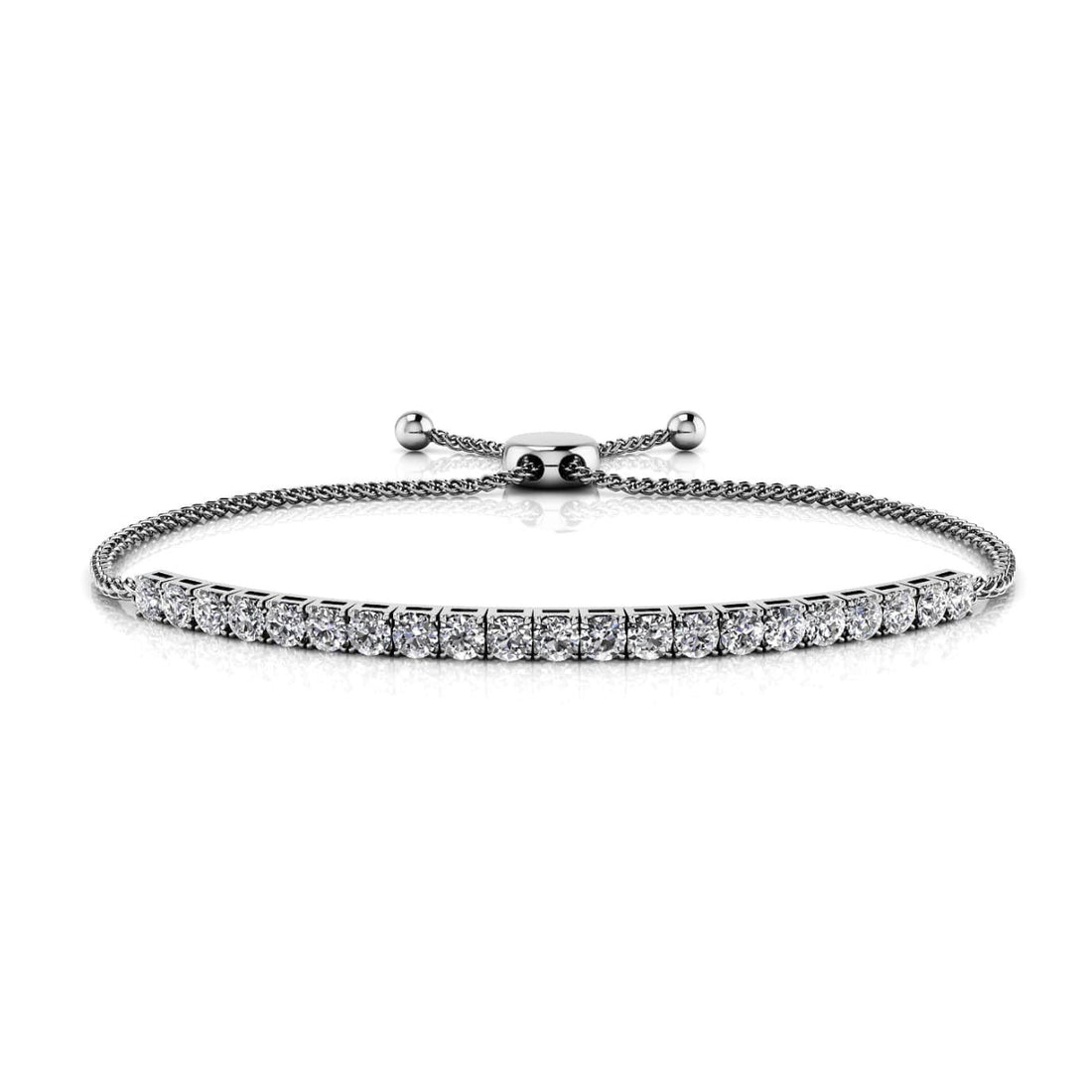 Classic 4 Prong Adjustable Diamond Bracelet