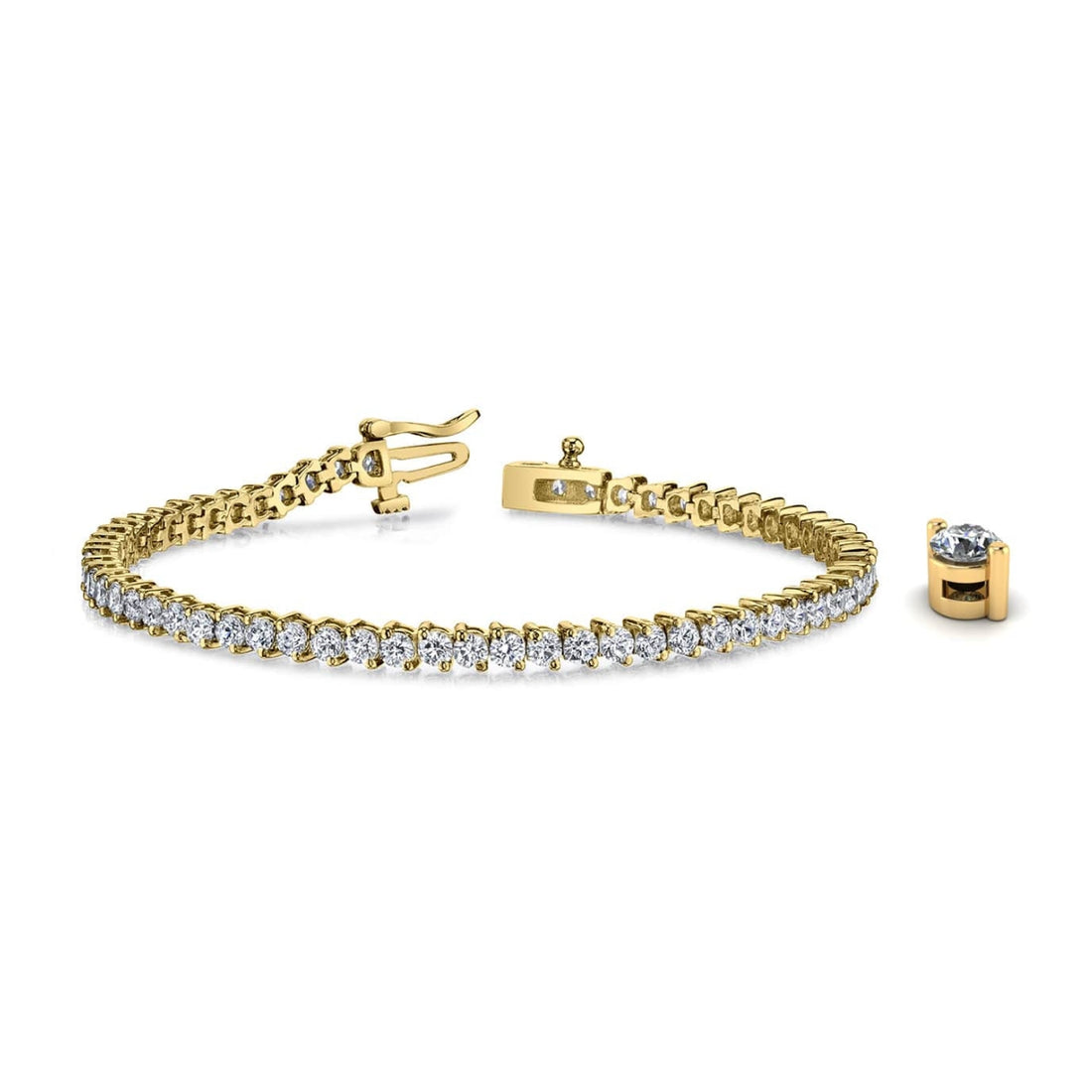 Prong Set Round Diamond Tennis Bracelet