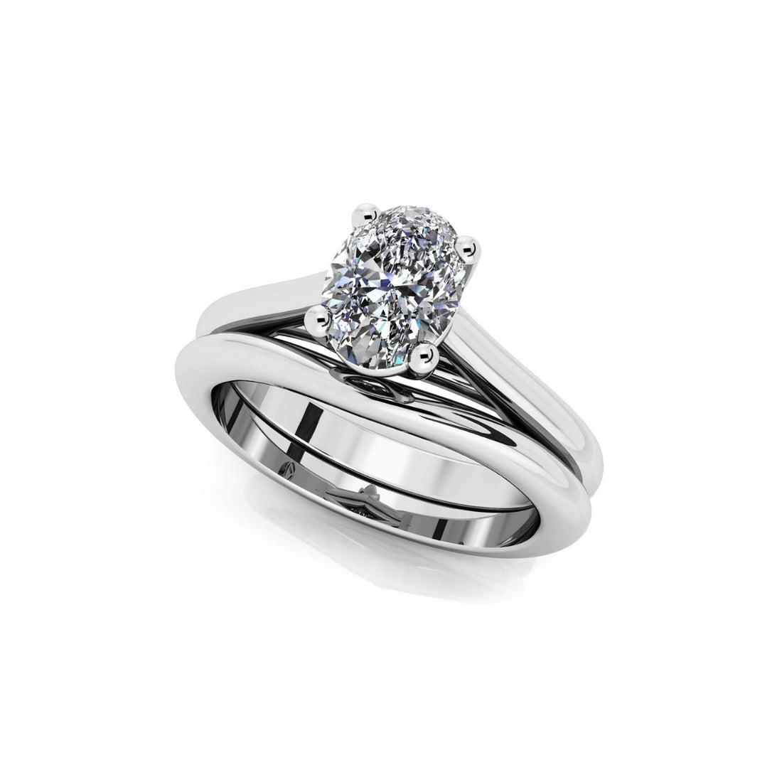 Luminous Oval Diamond Bridal Set