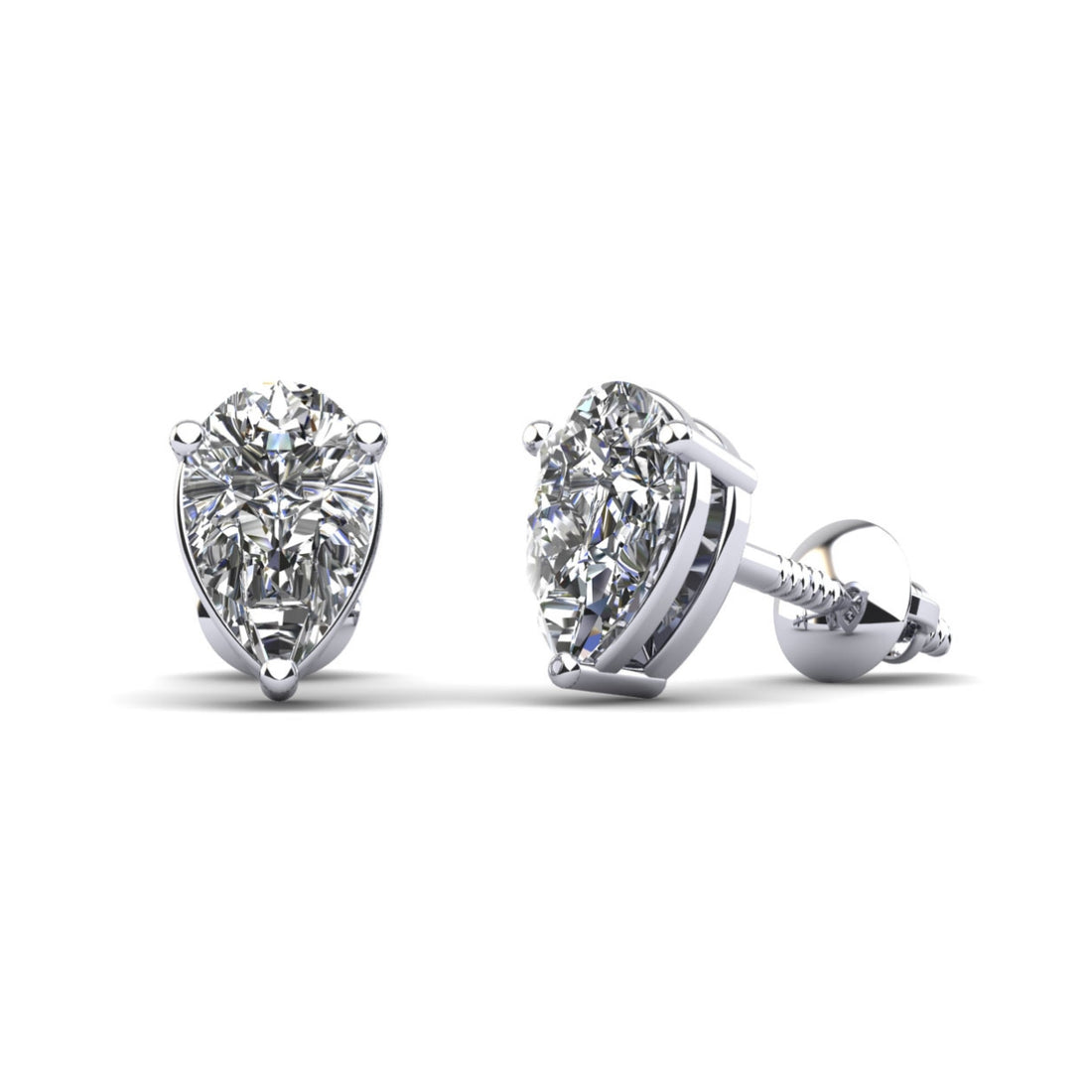 Radiant Romance Pear Shaped Stud Earrings