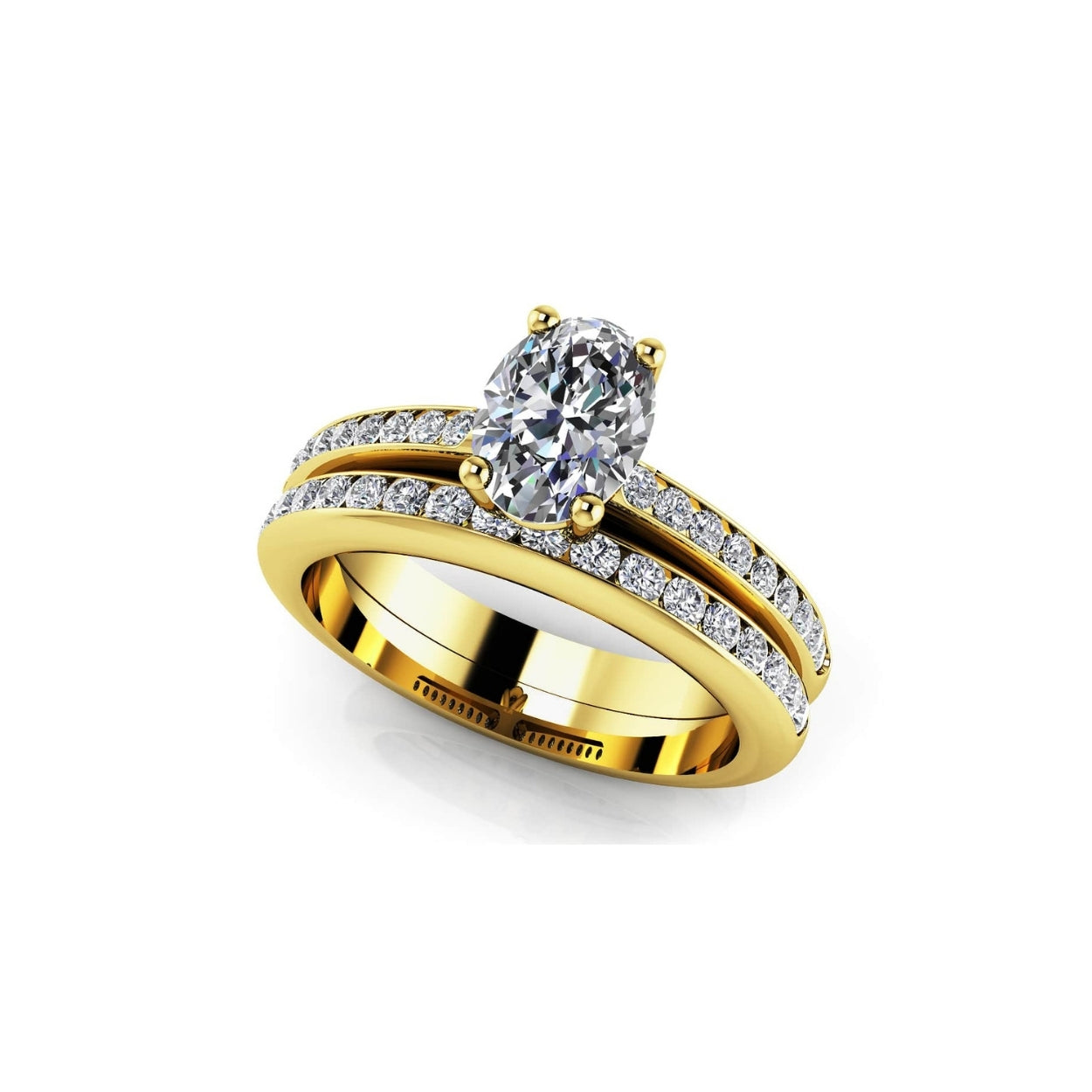 Luminous Oval Diamond Bridal Set