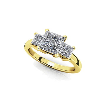 Princess Cut Diamond Three Stone Ring