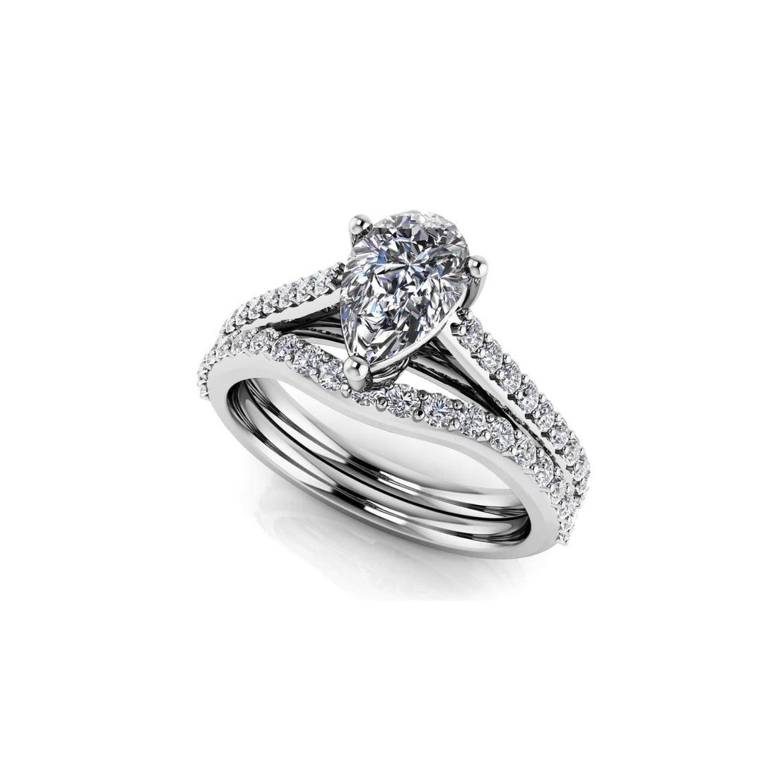 Pear Shape Bridal Set