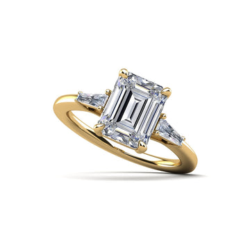 Brilliant Emerald Cut And Baguette Ring