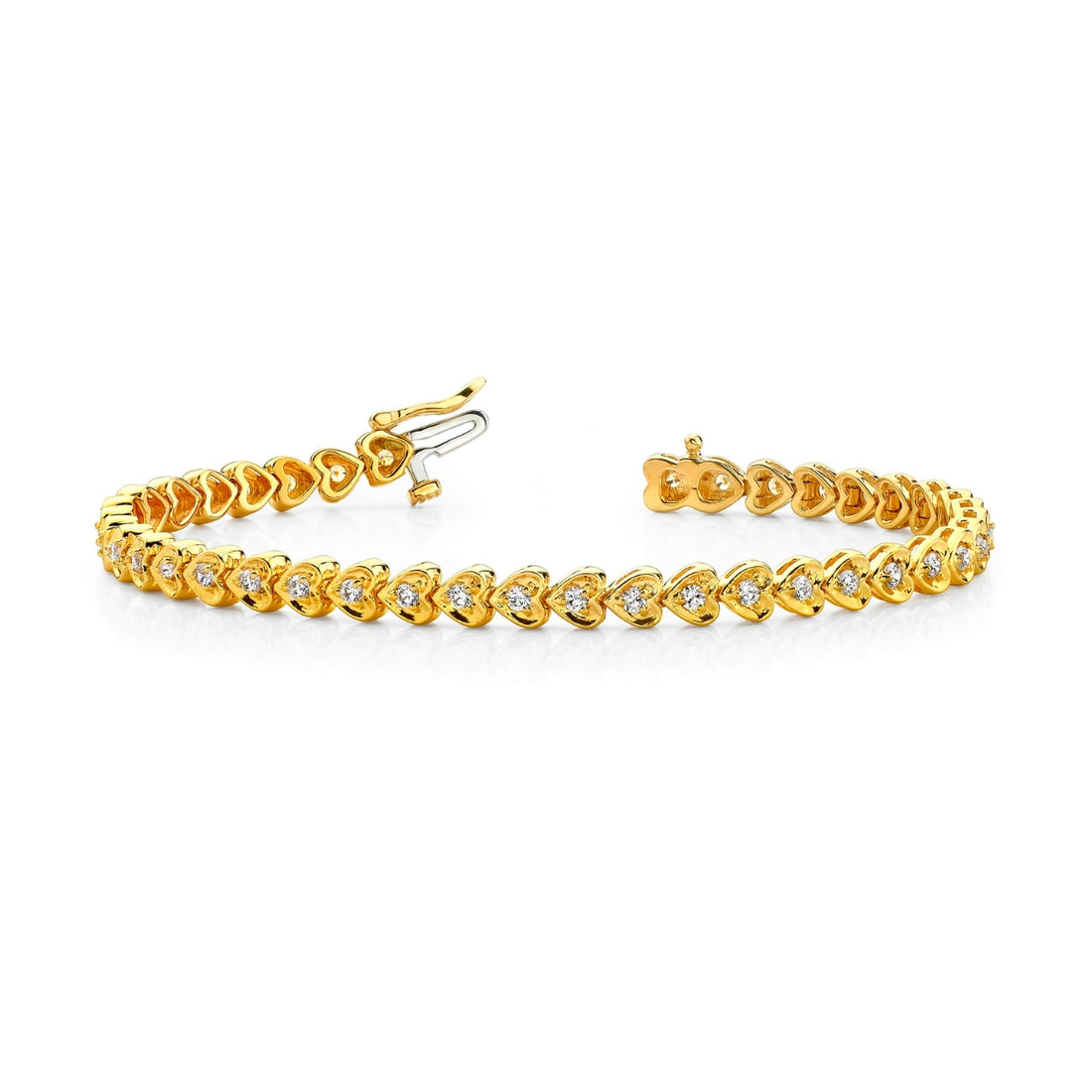 Heart Link Diamond Bracelet