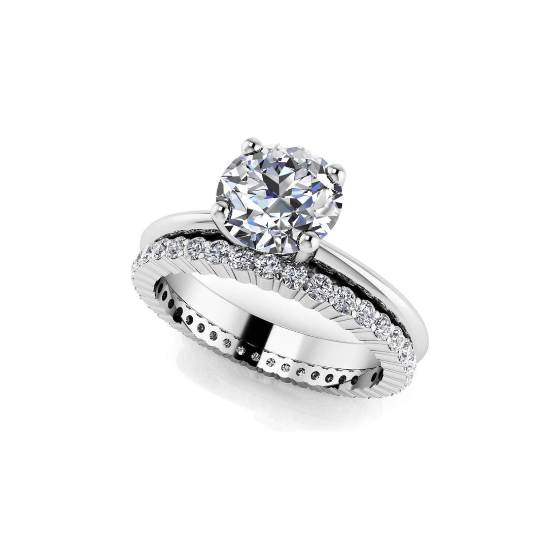 Eternal Light Round Solitaire Bridal Set