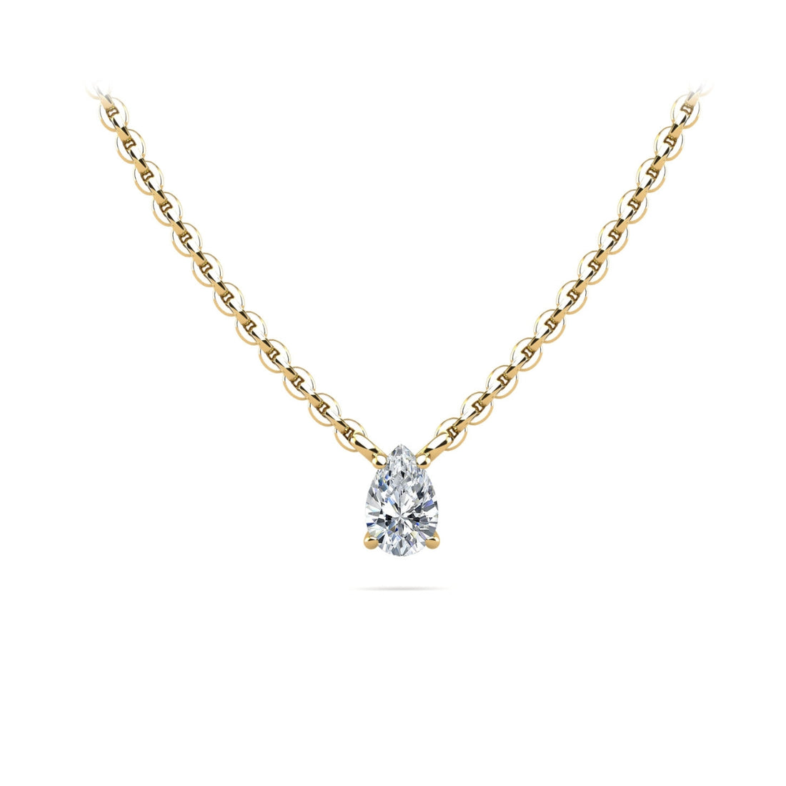 Solitaire Pear Shape Diamond Pendant