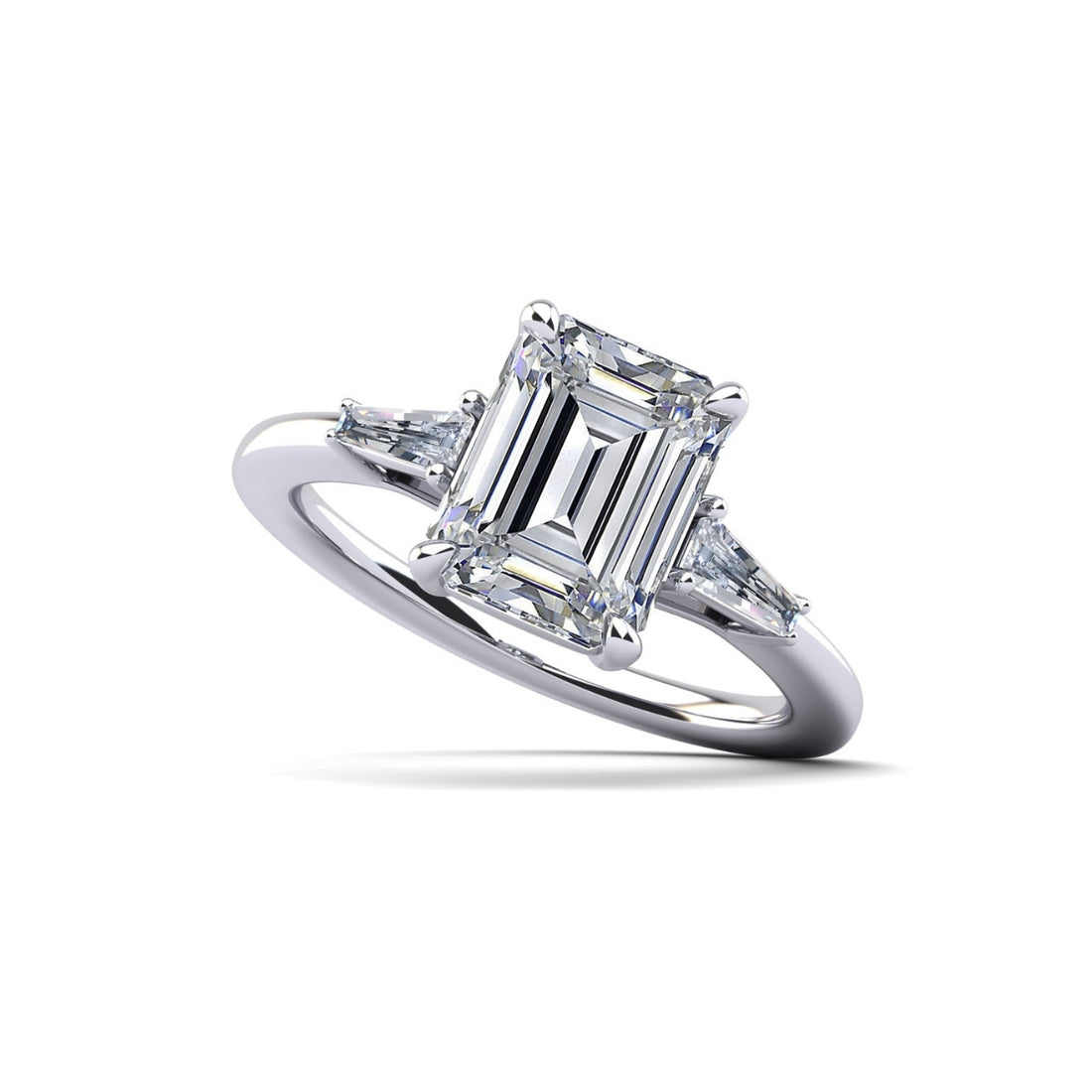 Brilliant Emerald Cut And Baguette Ring
