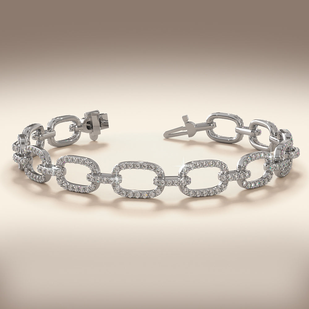 Paperclip Lab Diamond Link Bracelet.